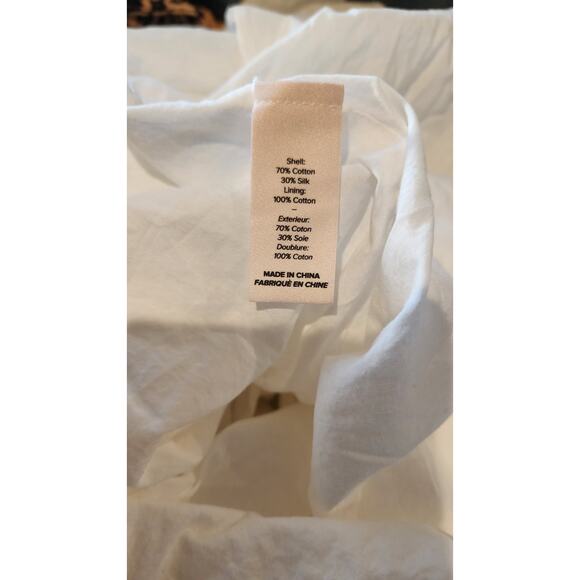 CINQ À SEPT Tamar Tie-Strap Smocked Waist Tiered Dress Ivory Size 2 - Picture 5 of 7